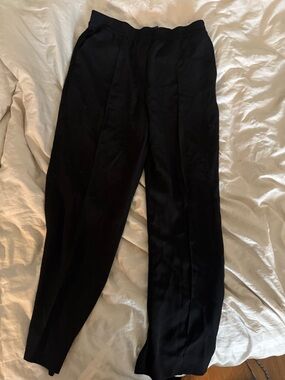H&M Black Elastic Waist Straight Pants